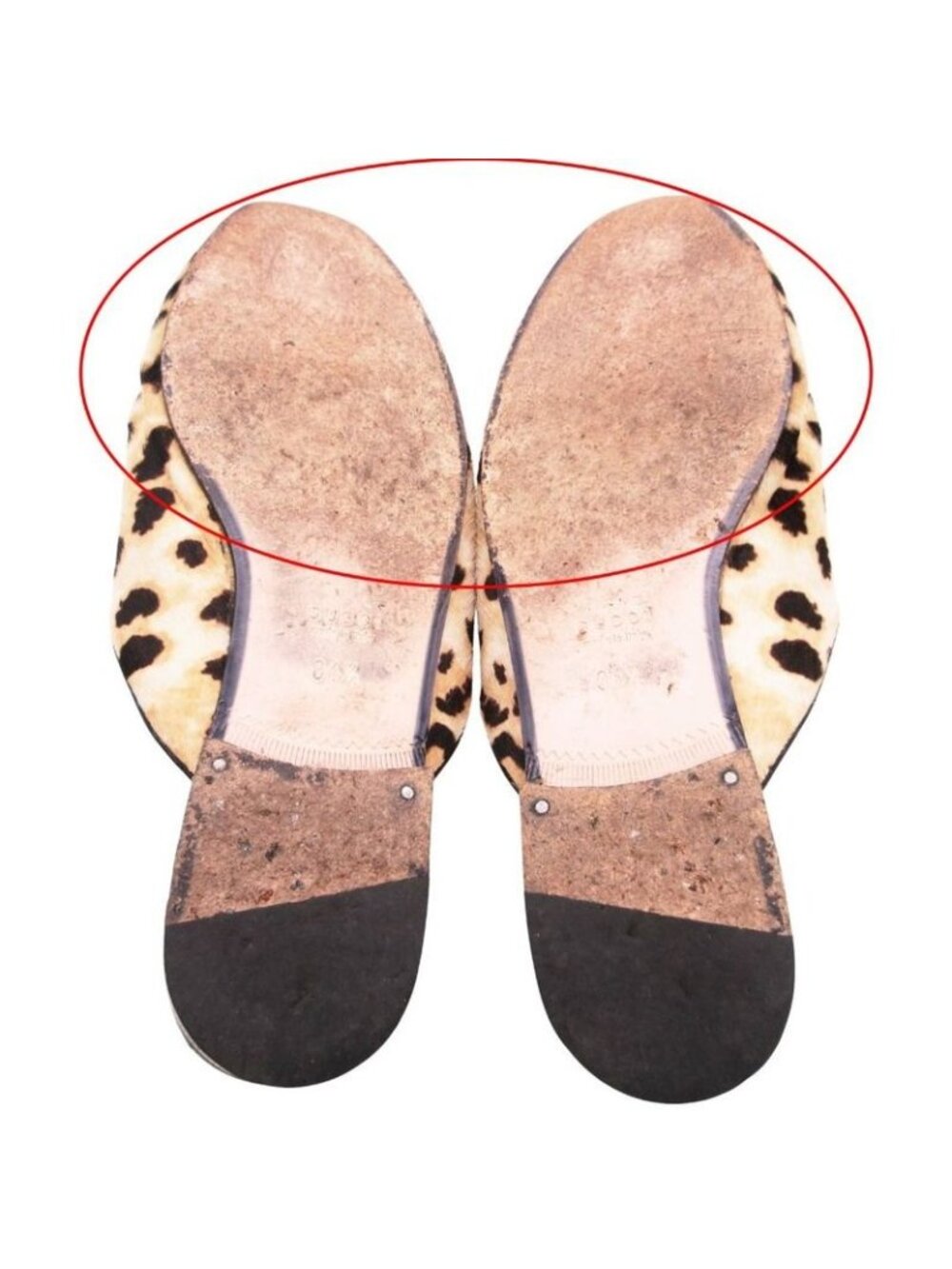 Gucci Horsebit Calf Hair Leopard Pattern Mule Sandals Shoes White 34.5 - Picture 7 of 8